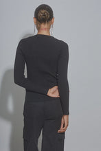 Cargar imagen en el visor de la galería, Ribbed sweater with bustier closure
